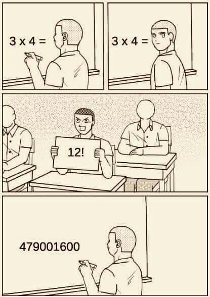 12! != 12