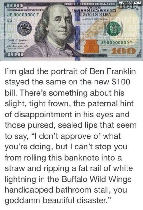Ben Franklin judges you