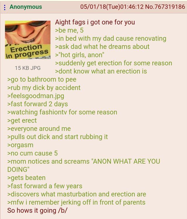 Anon and the errection