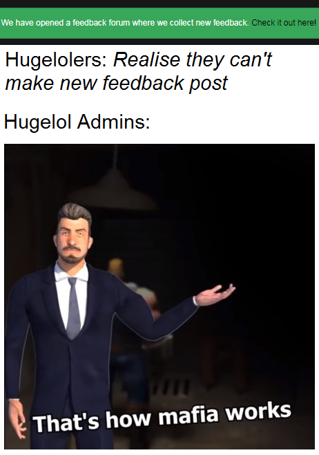 Christmas is over. We can't make new feedback post though