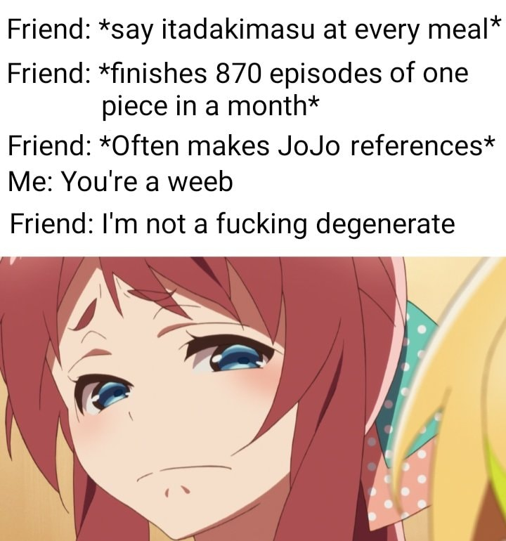 u might be a degenerate