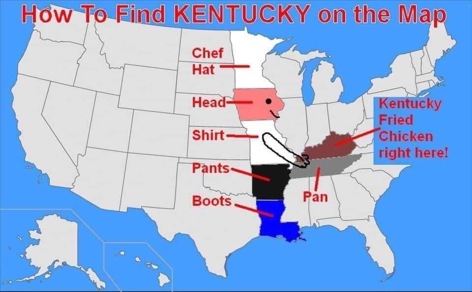 How to find Kentucky on the map!!!