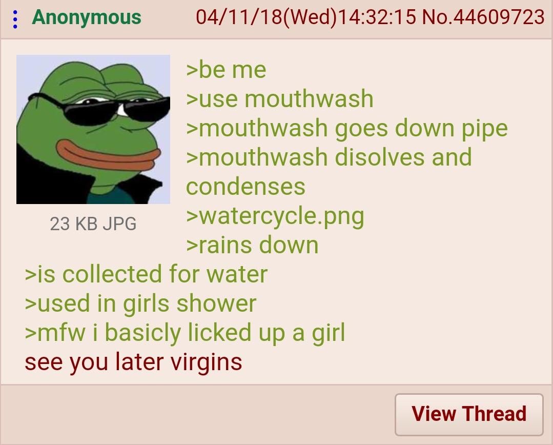 Anon uses mouthwash