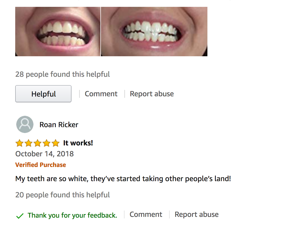 Amazon Review: Much Whiter
