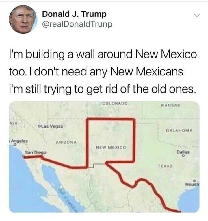 build a wall around the whole country mister...