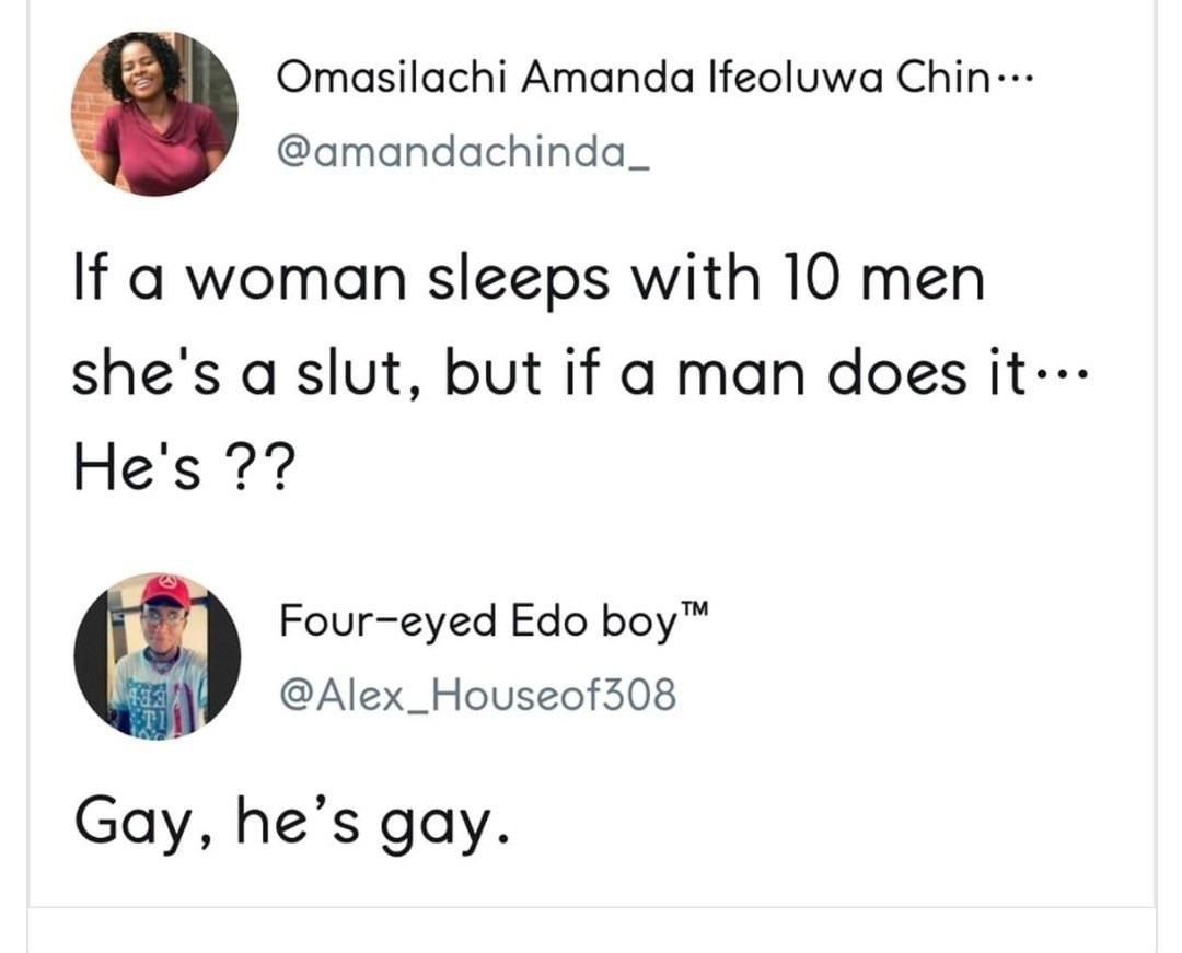 If a man does it...