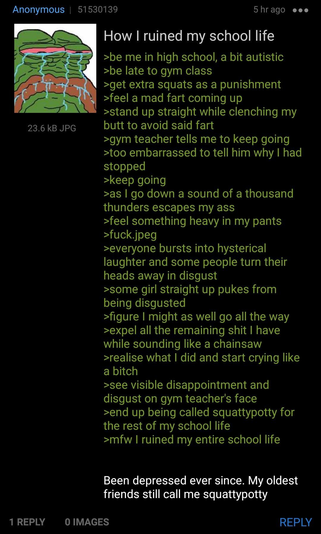 Anon in gym class