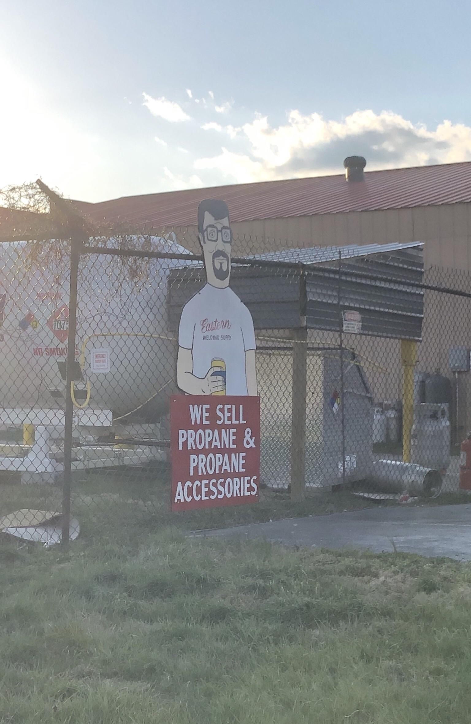 This sign in my hometown.