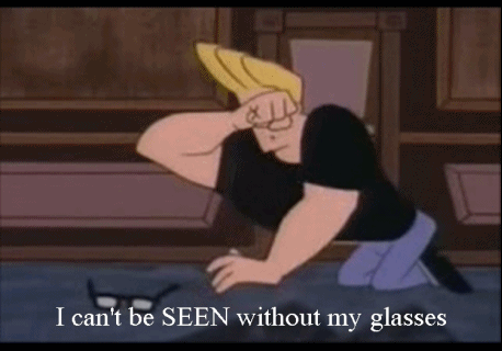He lost his glasses!