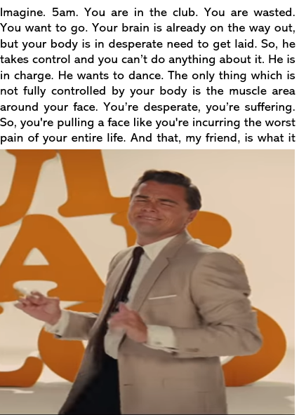 The infinite conflict of body and brain displayed in a single picture, colorized