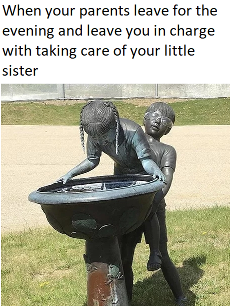 just helping her reach the water and nothing else