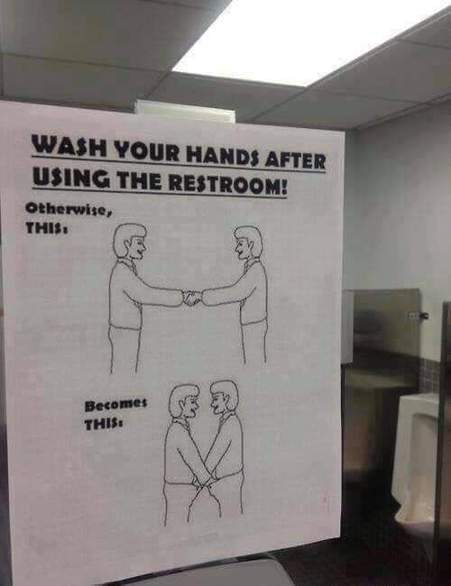 Remember to wash your hands folks.