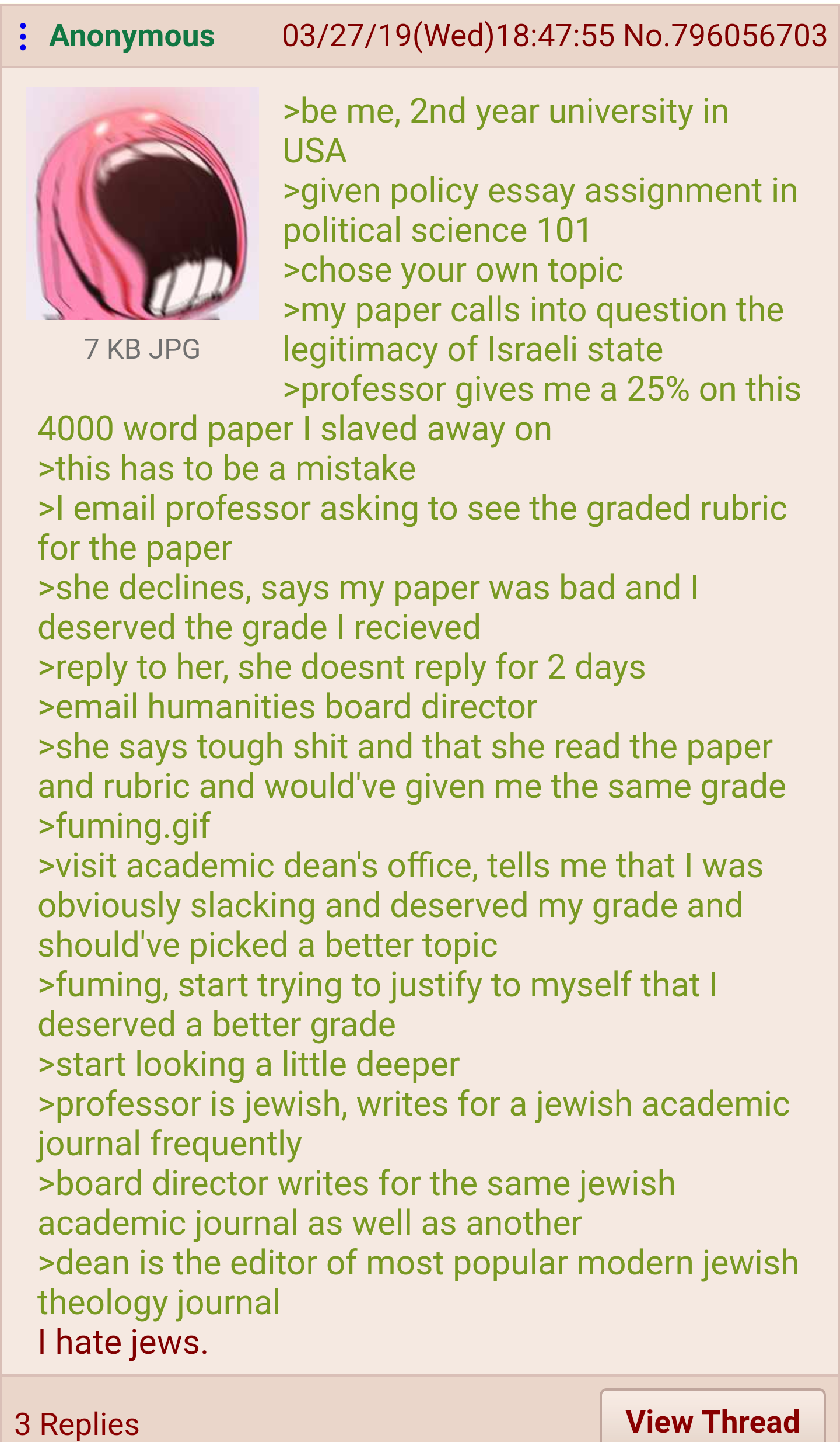 Anon is mad