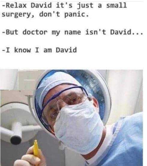 Calm down David