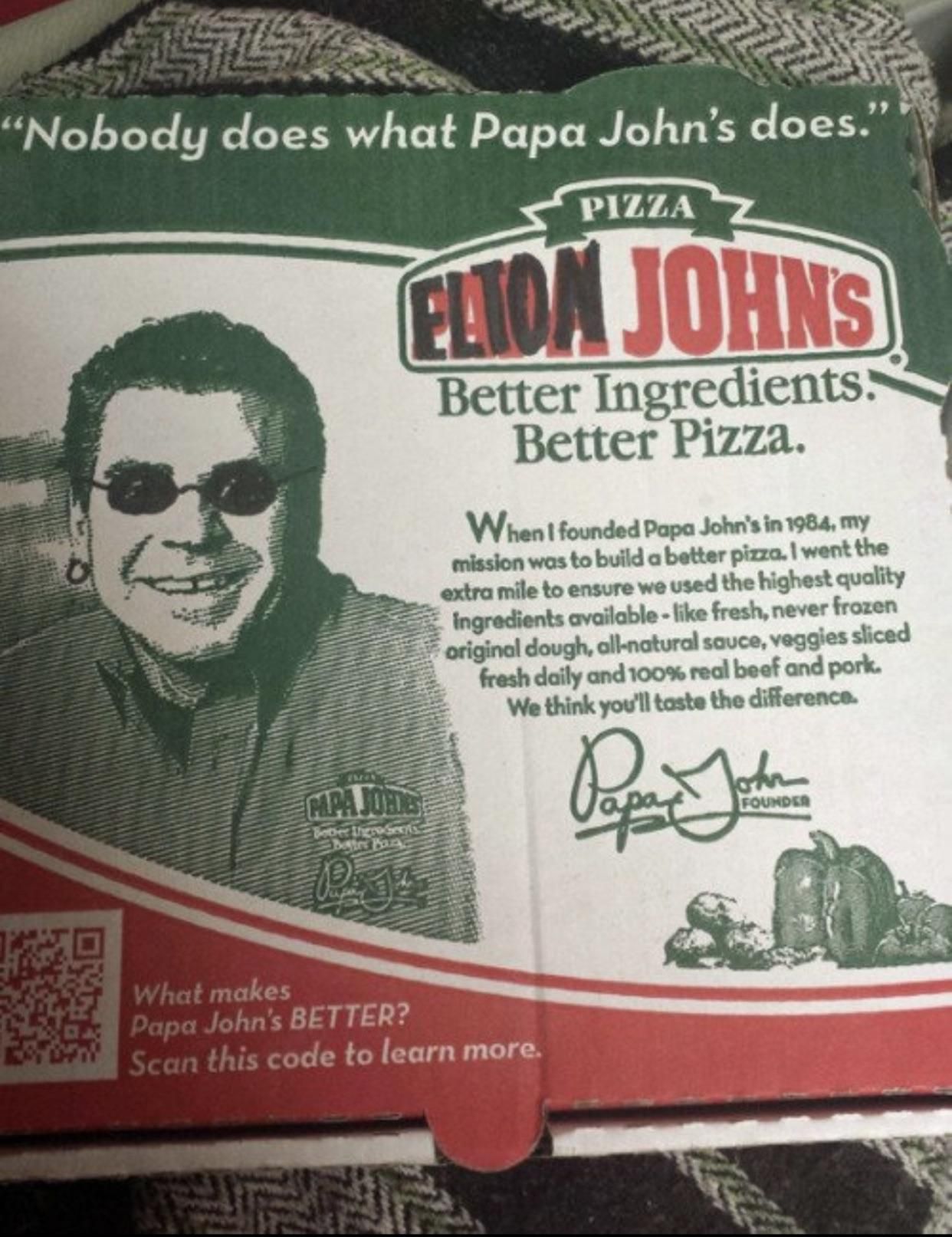 Big fan of Papa Johns re-branding.