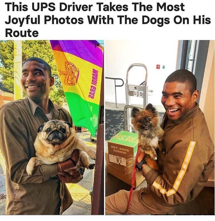 Wholesome UPS driver, look at those smiles :)