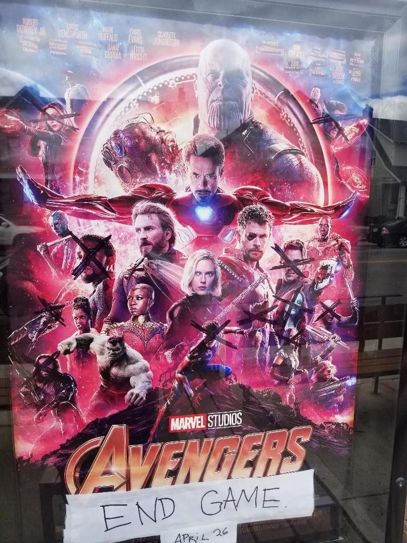 A local theatre didn't get their endgame poster, so they improvised.