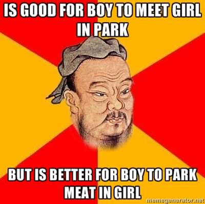 Wise confucius is wise