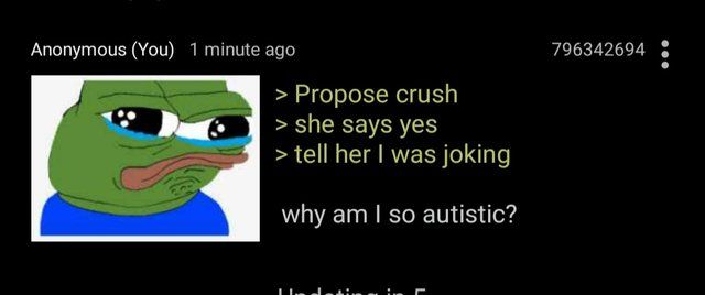Anon is autistic