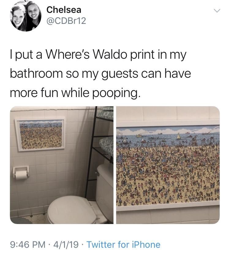 Found Waldo in the Bathroom