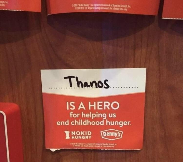 Thank you Thanos!