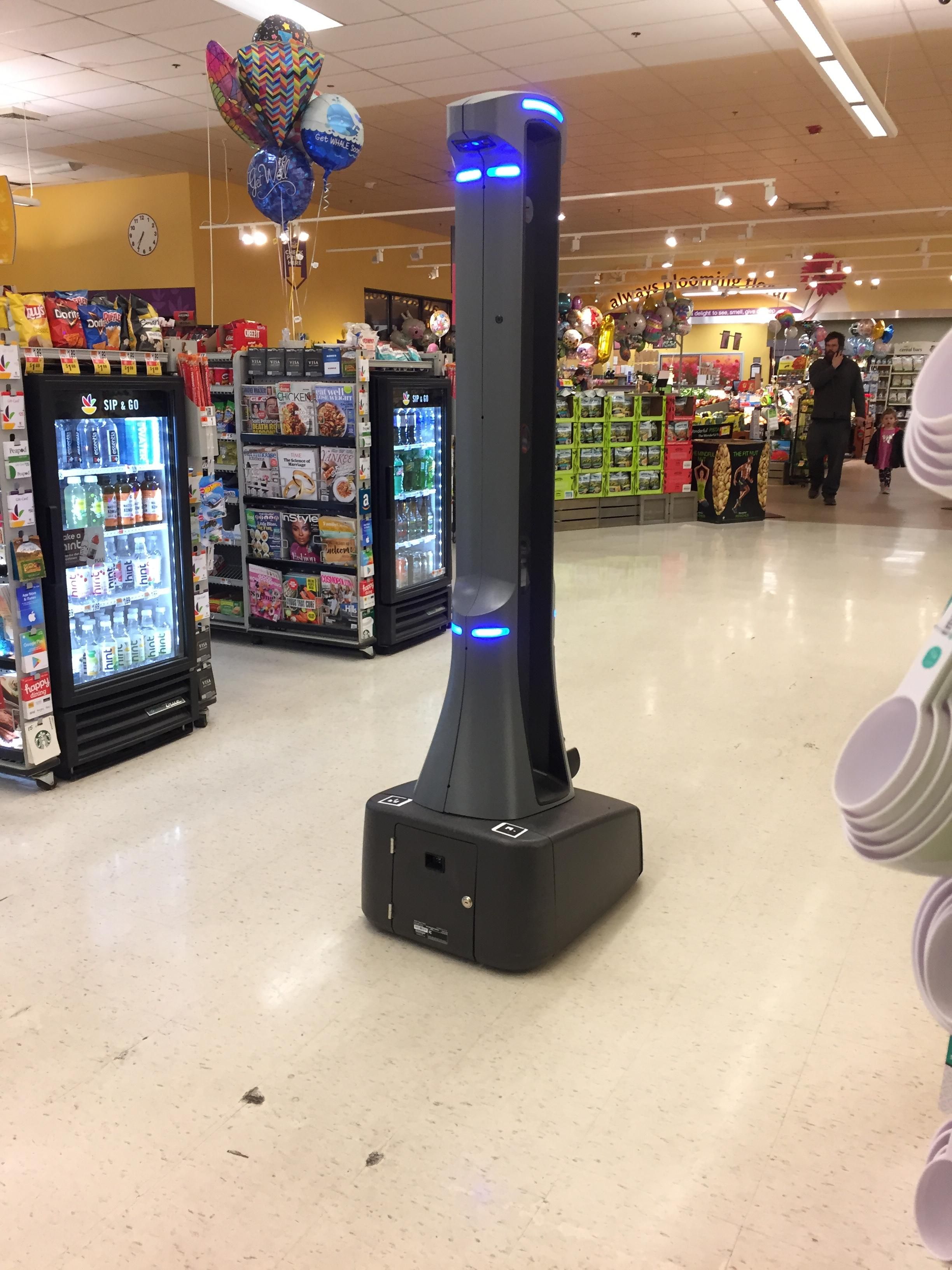 My local supermarket has a giant roomba. "His" name is Marty and he detects spills including the blood it will shed once it becomes sentient.
