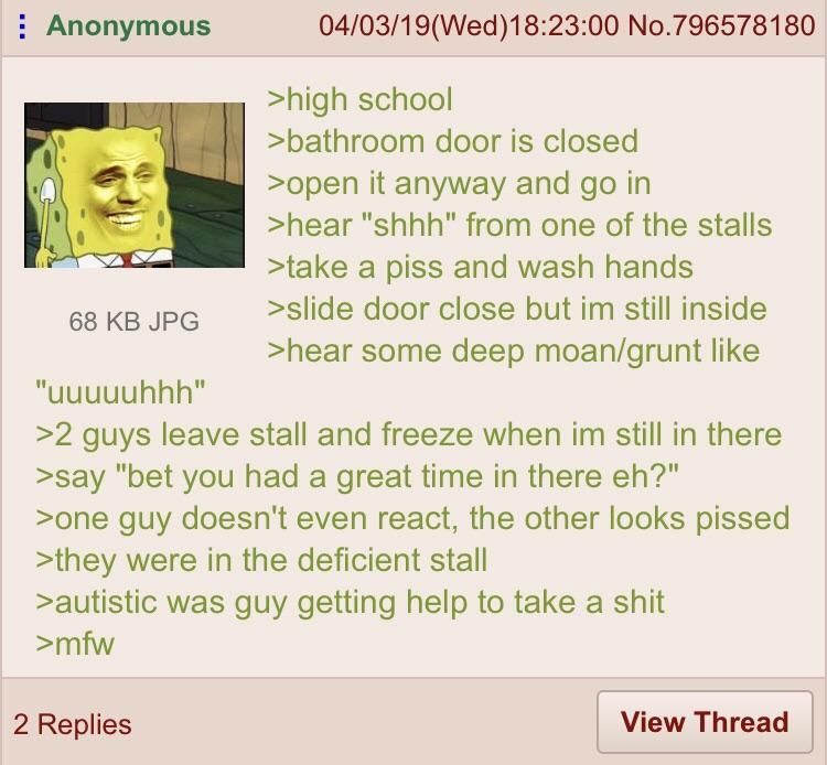Anon in the bathroom