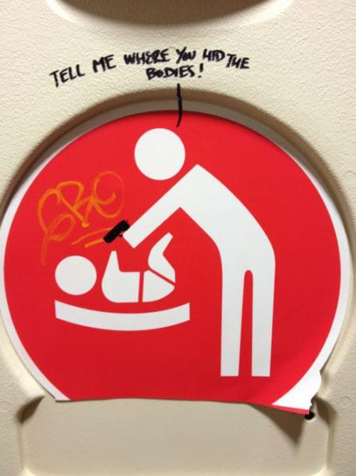 One of the better changing table graffiti