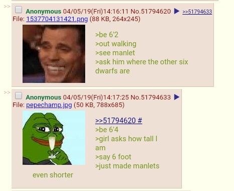 Anons are tall