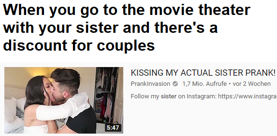its not incest if its a prank