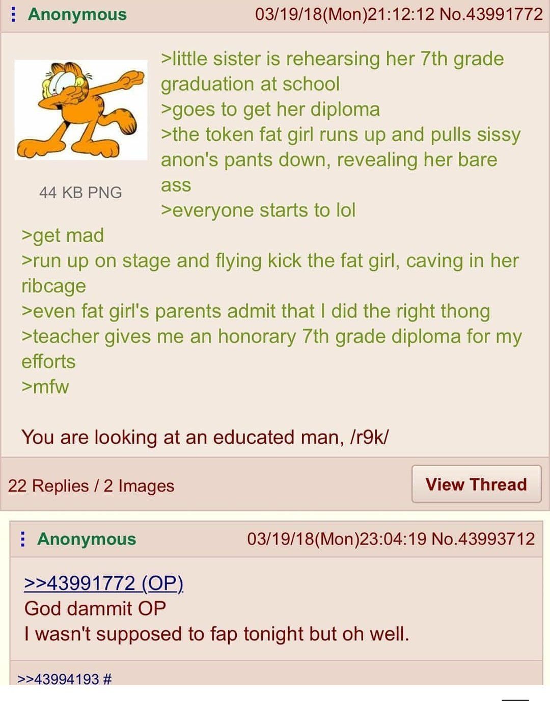 Anon at graduation