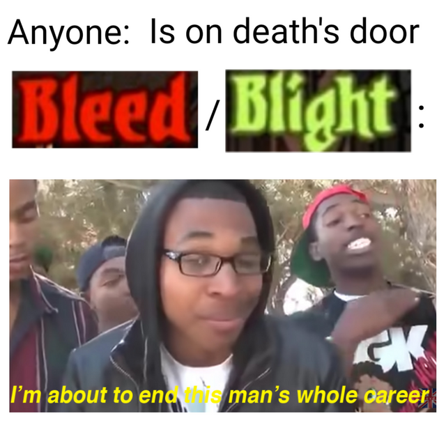 0 heal occultist + bleed on death door heroes is nice