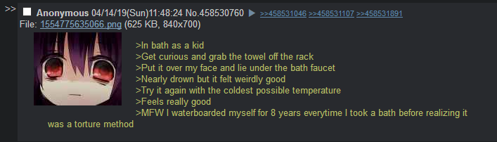 Anon bathes