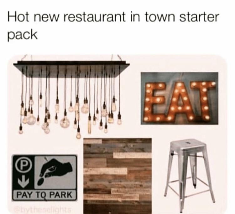 Hot new restaurant in town.