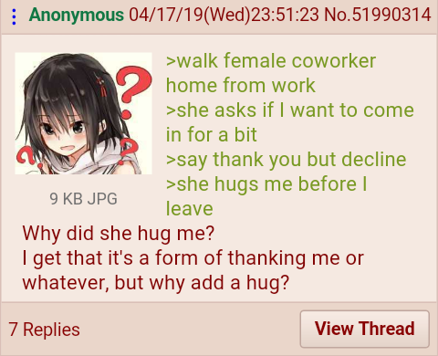 Anon gets a hug