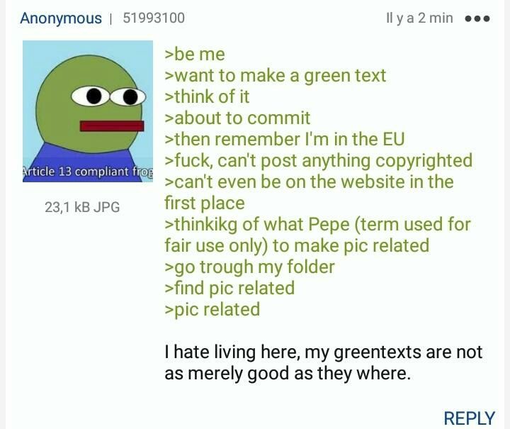 Anon makes a greentext