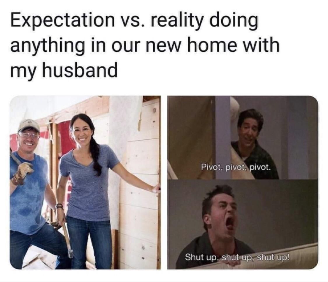 Expectation vs reality: doing things at home as a couple