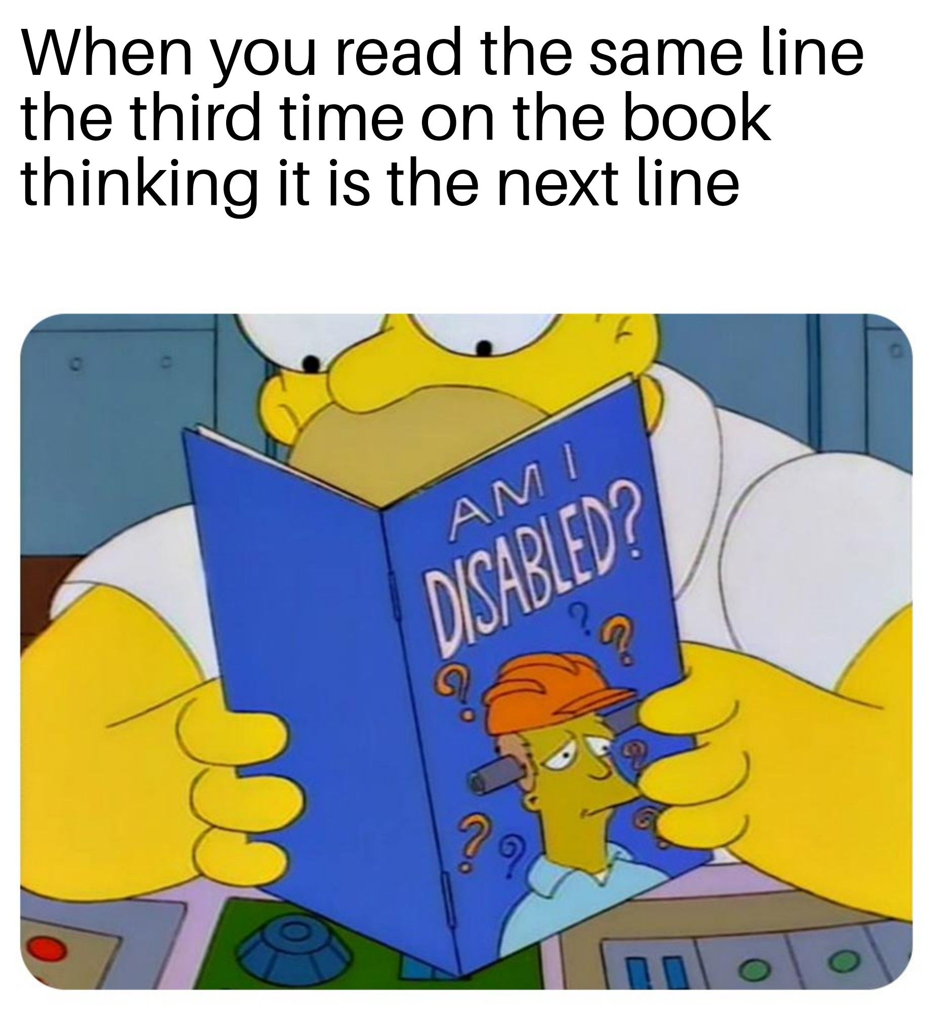 Homer Simpson book meme