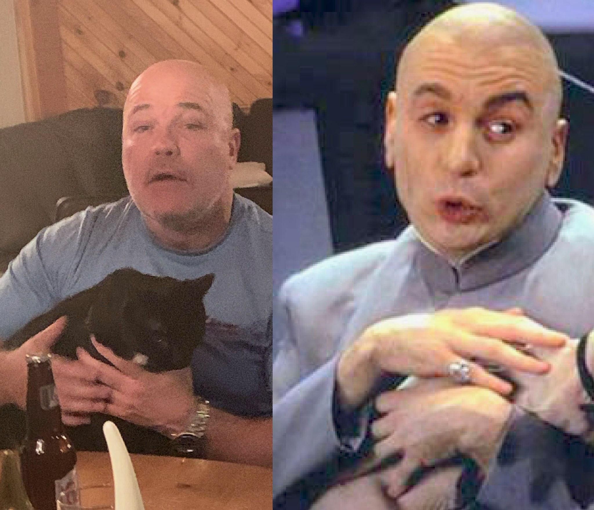 My family all had edibles for Easter, and my dad definitely had a striking resemblance to someone.