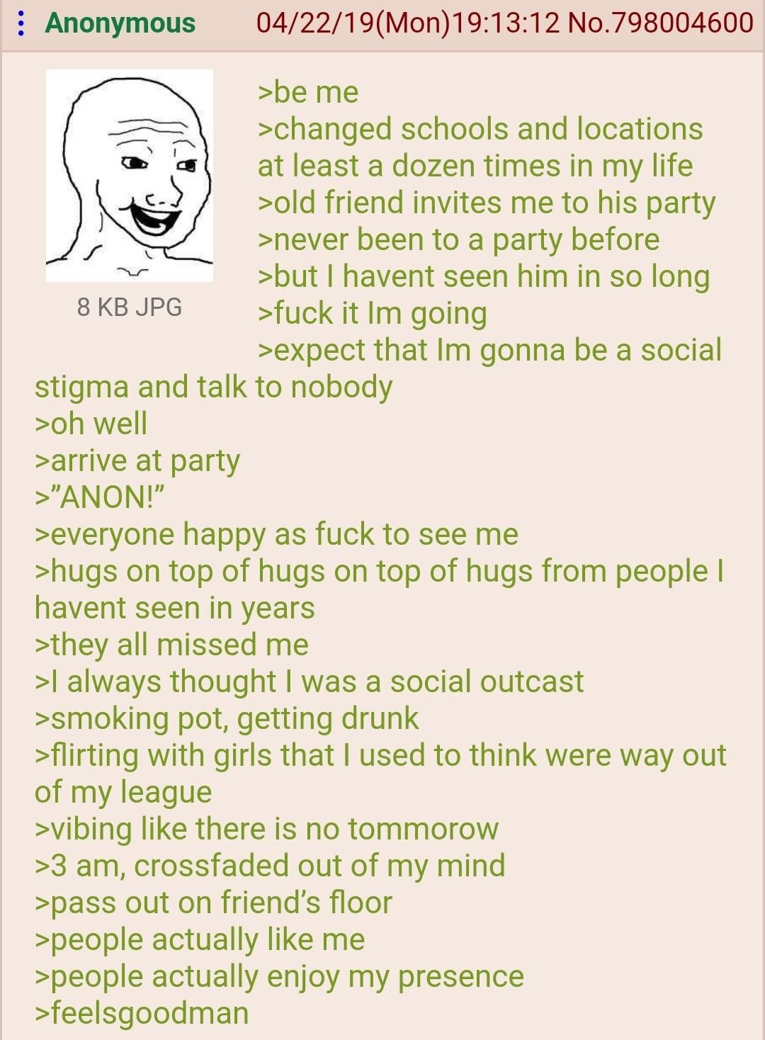 Anon at a party