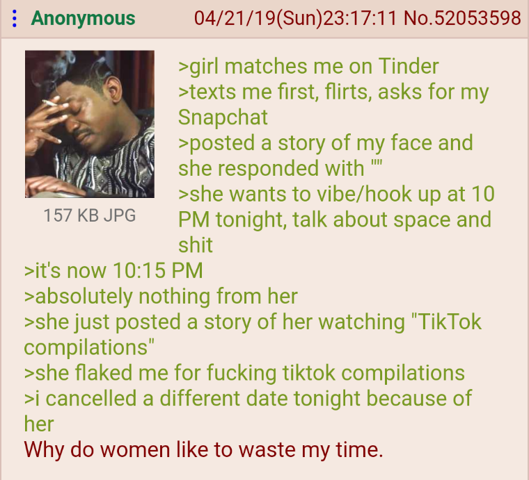 Anon gets dumped