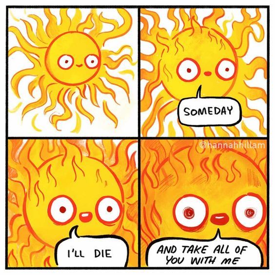 The sun is angry!