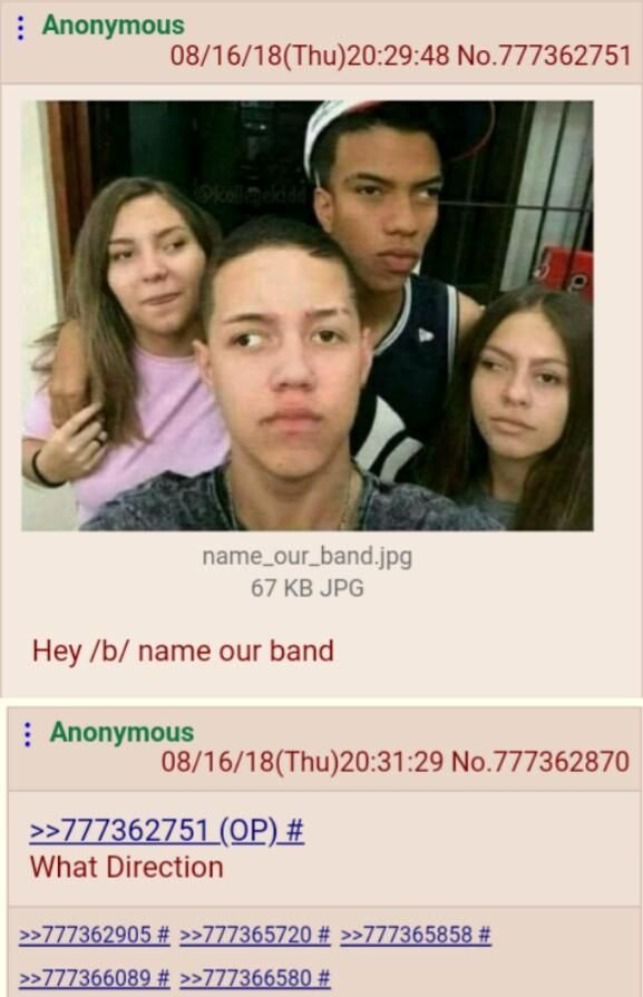 "Name our band"