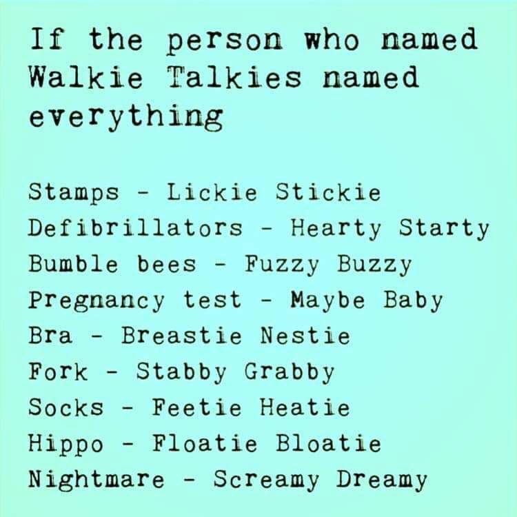 The fun names of stuff