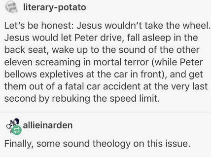 Jesus, take the wheel