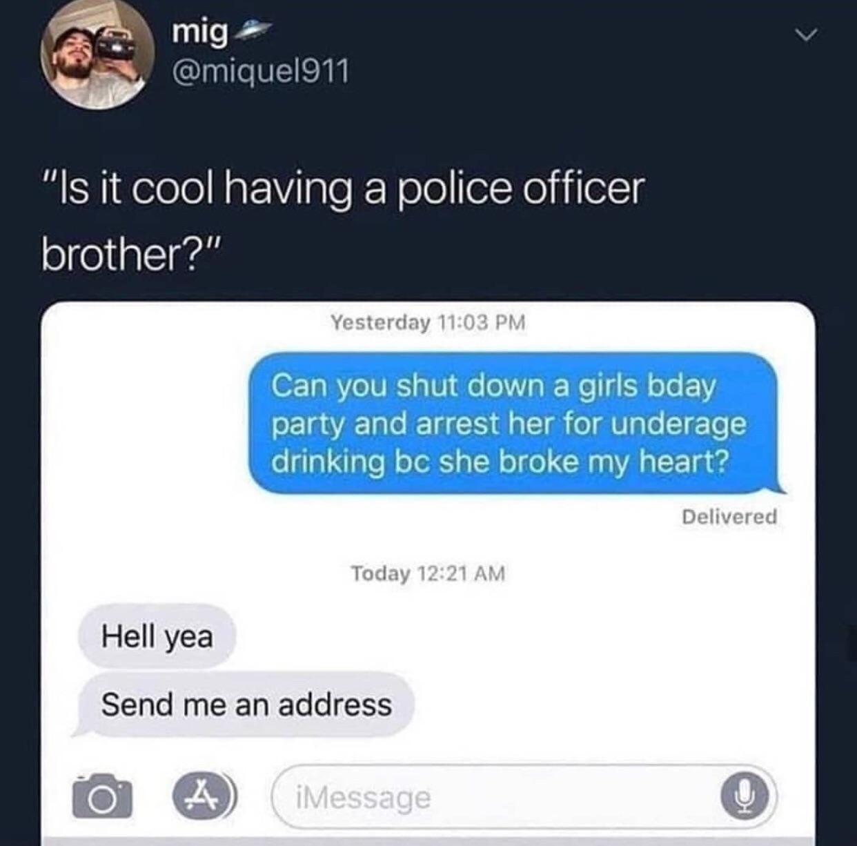 Officer party pooper
