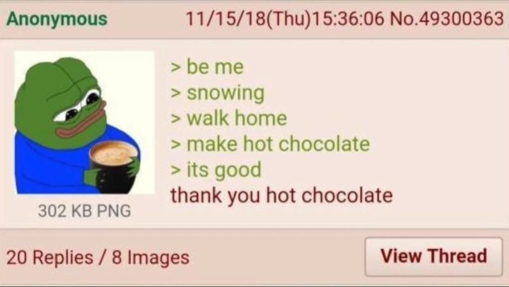 Anon on a cold day