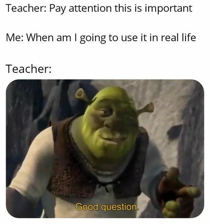 Jokes on you i never learned anything