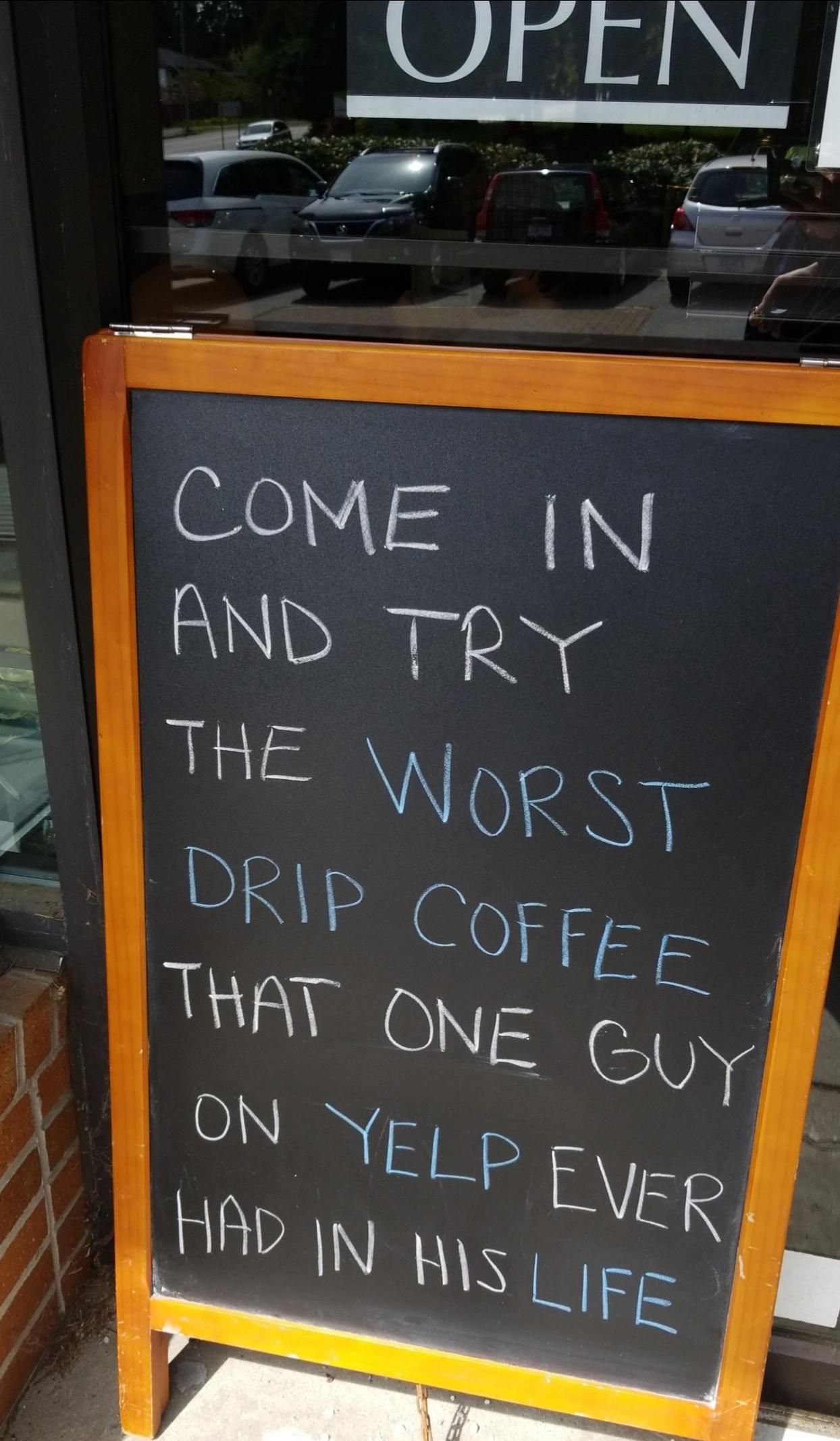 Local coffee shop combats that one guy on Yelp