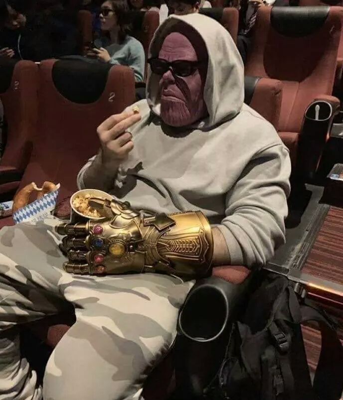 Don't spoil endgame for him, he hasn't seen it yet